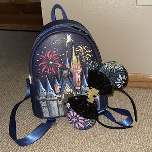 Loungefly Disney Parks Mini Backpack - Mickey At Cinderella Castle - WDW W/ EARS